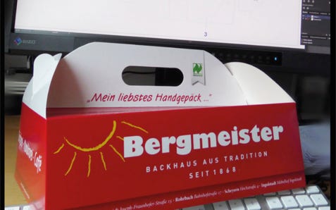 Bäckerei Konditorei Bergmeister, Tortentragekarton